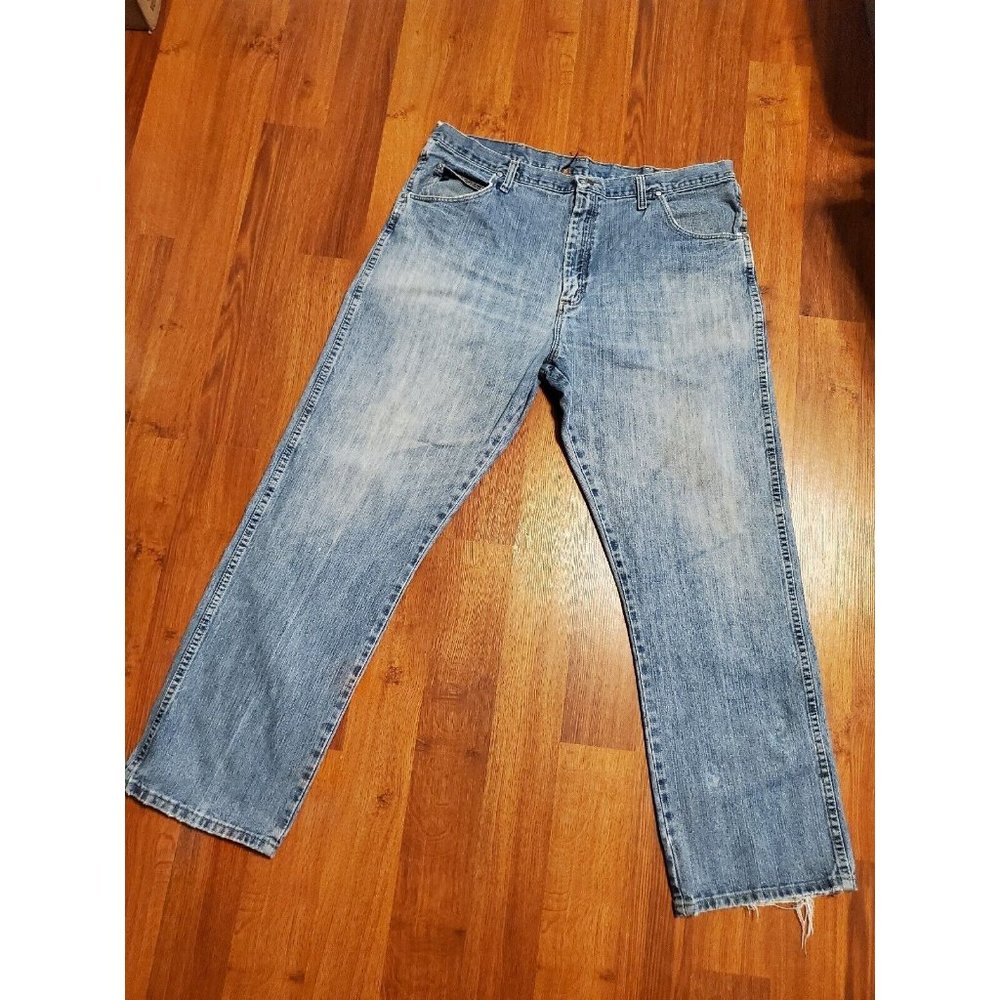 Wrangler Twenty X mens Western Straight Leg Blue Jeans 40x32